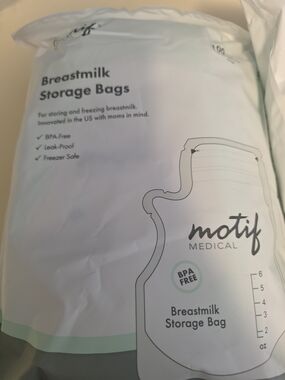 4 Motif Medical Breastmilk Storage Bags